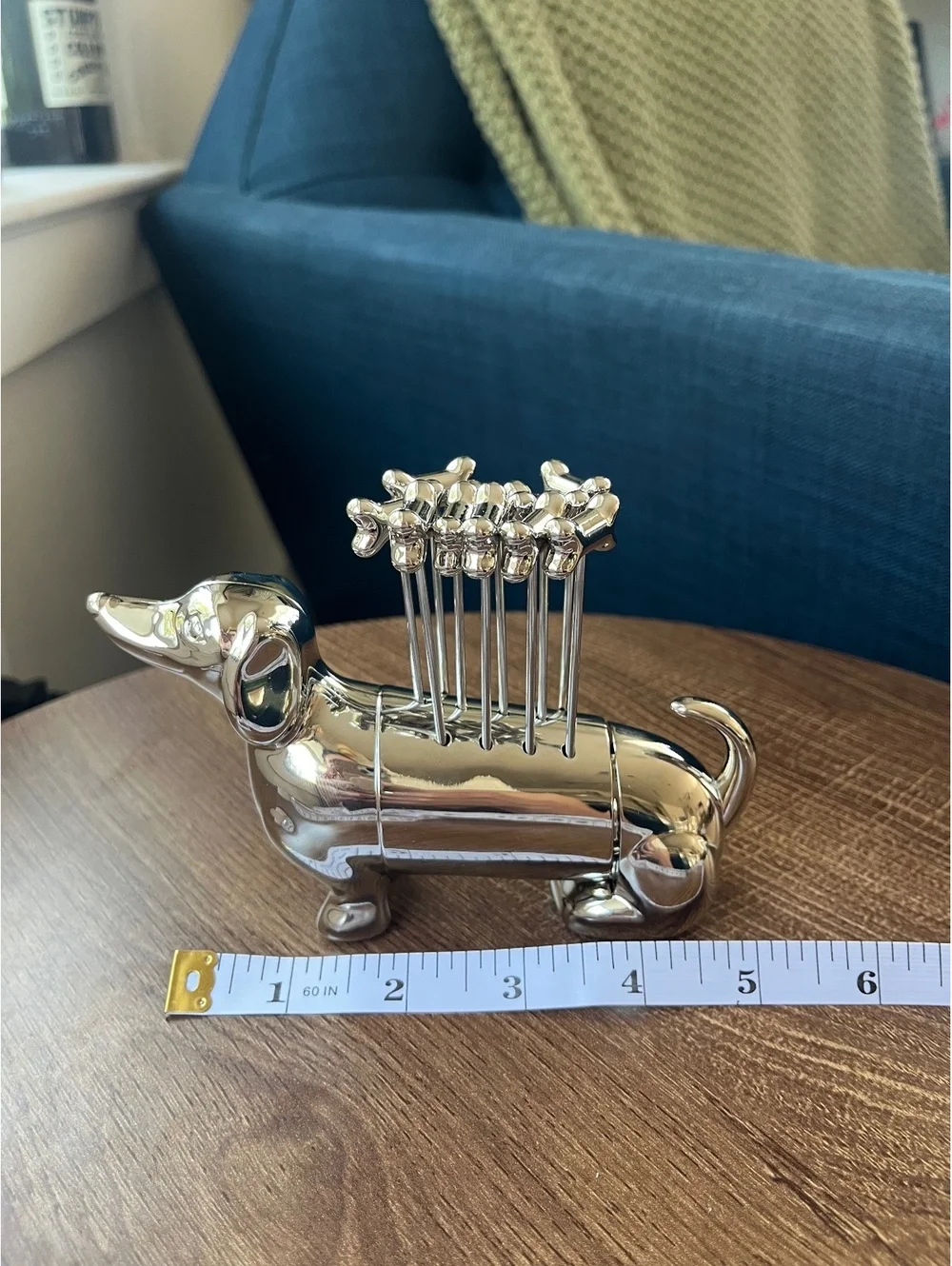 Purebreds by Godinger Dachshund Cocktail Pick Set Silver Barware Dog New